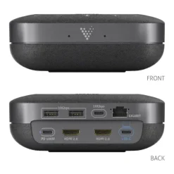 Station Vuelogic VL-SD200 Speaker Dock - Combinaison d'un haut-parleur, d'un microphone et d'une station d'accueil - Prise en charge 4K