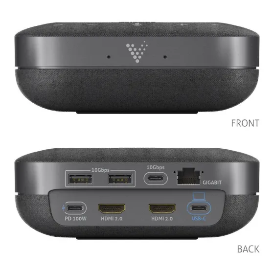 Station Vuelogic VL-SD200 Speaker Dock - Combinaison d'un haut-parleur, d'un microphone et d'une station d'accueil - Prise en charge 4K