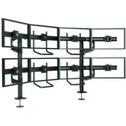 Support de bureau Chief KONTOUR K4G420B pour 4x2 écrans de 19"-24" - noir (réglable en profondeur et inclinable)