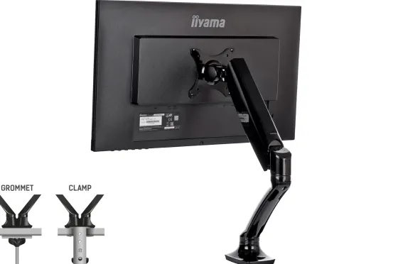 Support de bureau iiyama DS3001C-B1 à bras pneumatique articulé