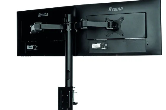 Support de bureau iiyama DS1002C-B1 vissable, pour 2 écrans