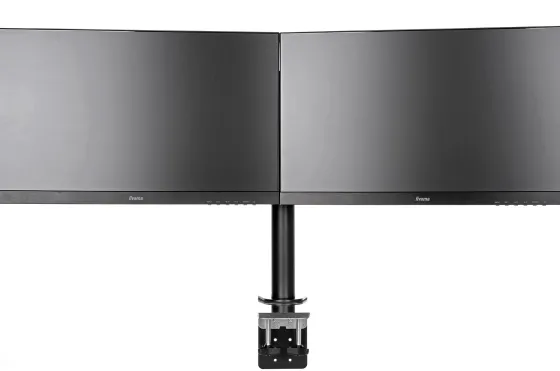 Support de bureau iiyama DS1002C-B1 vissable, pour 2 écrans