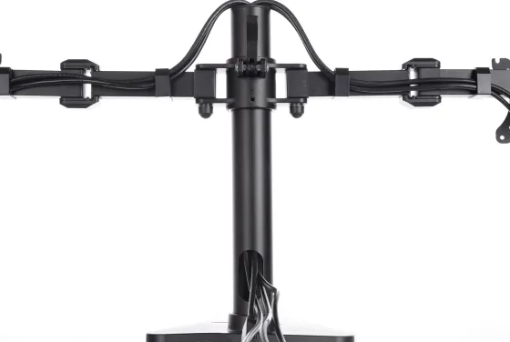 Support de bureau iiyama DS1002D-B1 sur pied, pour 2 écrans
