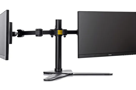 Support de bureau iiyama DS1002D-B1 sur pied, pour 2 écrans