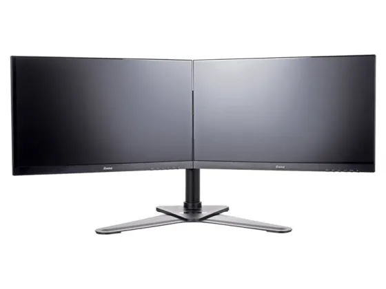 Support de bureau iiyama DS1002D-B1 sur pied, pour 2 écrans