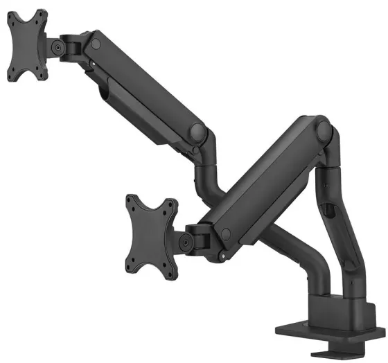 Support de bureau Neomounts DS70S-950BL2 pour deux écrans de 17"-35" - noir (inclinable, rotatif et pivotant)