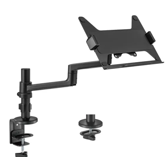 Support de bureau Neomounts DS20-425BL1 pour ordinateur portable de 11,6"-17,3"- noir (inclinable, rotatif et pivotant)