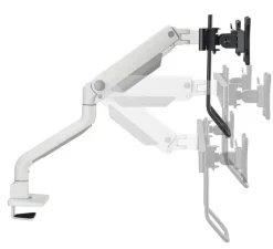 Support de bureau Neomounts DS75S-950WH2 pour 2 écrans de 17"-27" - blanc (inclinable, rotatif et pivotant)