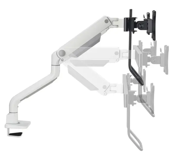 Support de bureau Neomounts DS75S-950WH2 pour 2 écrans de 17"-27" - blanc (inclinable, rotatif et pivotant)