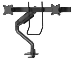 Support de bureau Neomounts DS75S-950BL2 pour 2 écrans de 17"-27" - noir (inclinable, rotatif et pivotant)
