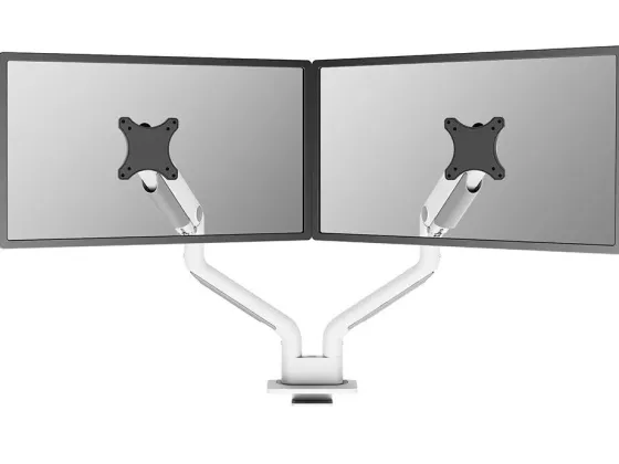 Support de bureau Neomounts DS70S-950WH2 pour deux écrans de 17"-35" - blanc (inclinable, rotatif et pivotant)