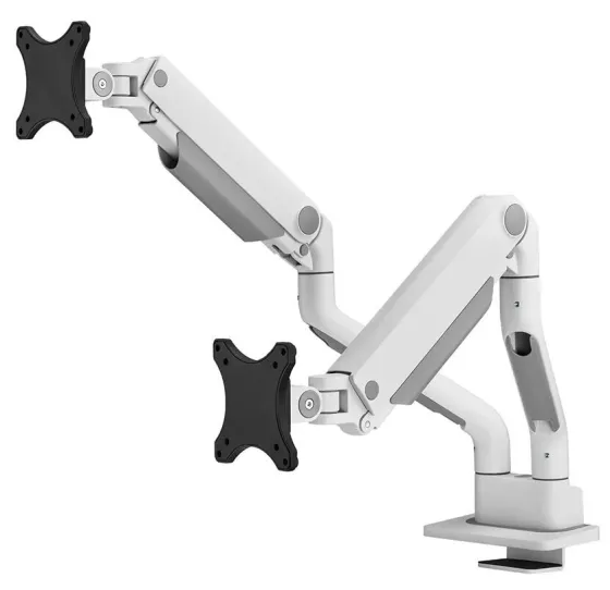 Support de bureau Neomounts DS70S-950WH2 pour deux écrans de 17"-35" - blanc (inclinable, rotatif et pivotant)