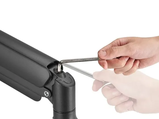 Support de bureau Neomounts DS70PLUS-450BL1 pour écran incurvé 17"-49" - noir (inclinable, rotatif et pivotant)