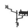 Support de bureau Neomounts DS20-425BL2 entièrement mobile - pour écrans 17-27" & ordinateurs portables 11,6-17,3" (inclinable, rotatif et pivotant), noir