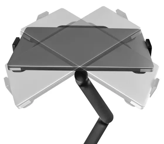 Support de bureau Neomounts DS20-425BL2 entièrement mobile - pour écrans 17-27" & ordinateurs portables 11,6-17,3" (inclinable, rotatif et pivotant), noir