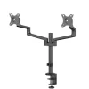 Support de bureau Neomounts DS60-425BL2 pour 2 écrans de 27" - noir (inclinable, rotatif et pivotant)