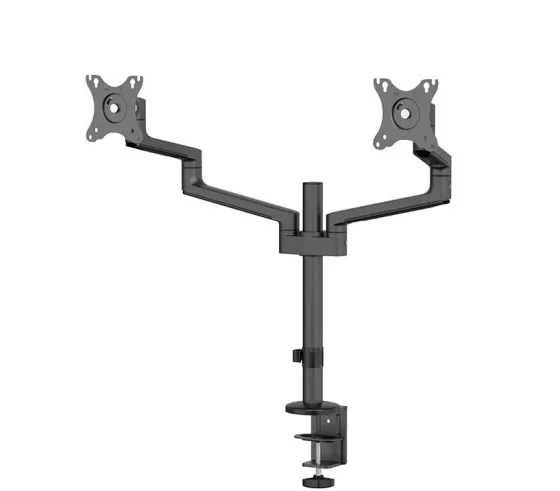 Support de bureau Neomounts DS60-425BL2 pour 2 écrans de 27" - noir (inclinable, rotatif et pivotant)