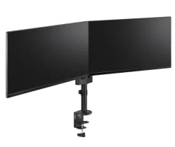 Support de bureau Neomounts DS60-425BL2 pour 2 écrans de 27" - noir (inclinable, rotatif et pivotant)