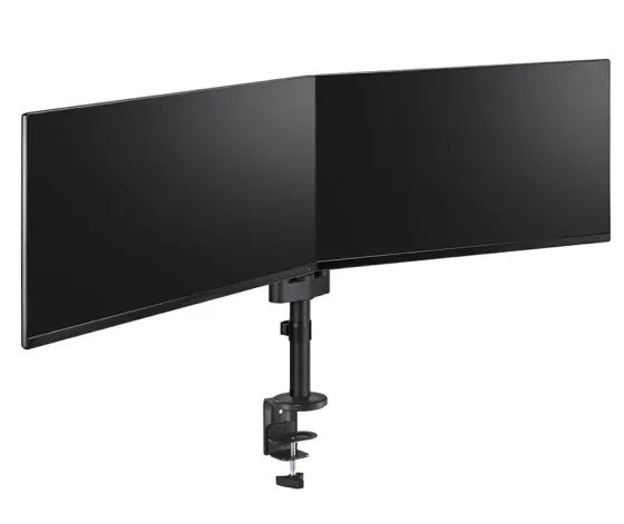 Support de bureau Neomounts DS60-425BL2 pour 2 écrans de 27" - noir (inclinable, rotatif et pivotant)