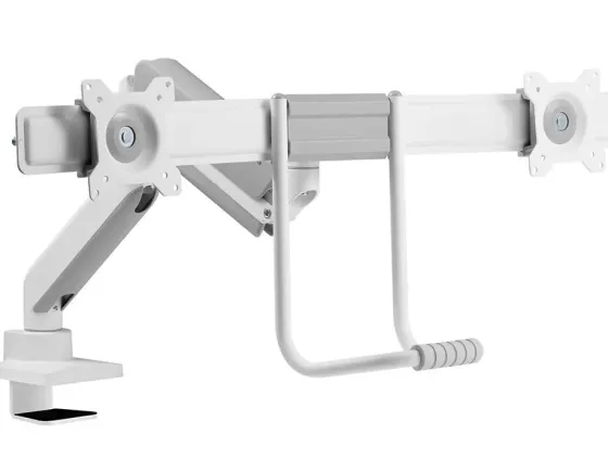 Support de bureau Neomounts DS75-450WH2 pour deux écrans de 17"-32" - blanc