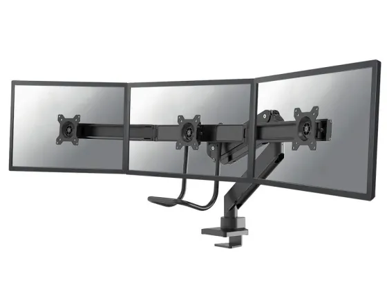Support de bureau Neomounts NM-D775DX3BLACK pour trois écrans plats jusqu'à 27" | 6 kg (par écran)