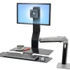 Support Ergotron WorkFit-A, LD simple avec plan de travail+.