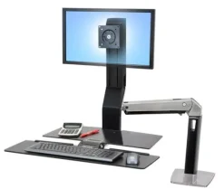 Support Ergotron WorkFit-A, LD simple avec plan de travail+.