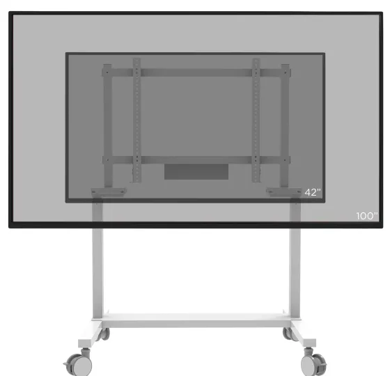 Support mobile celexon PRO Adjust-42100MW réglable en hauteur électriquement - 42"-100", blanc