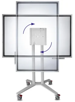 Support mobile PeTa Flip Lift réglable en hauteur manuellement, pour le Samsung Flip WM55H/R + WM65R, blanc