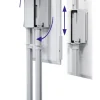 Support mobile PeTa Flip Lift réglable en hauteur manuellement, pour le Samsung Flip WM55H/R + WM65R, gris clair
