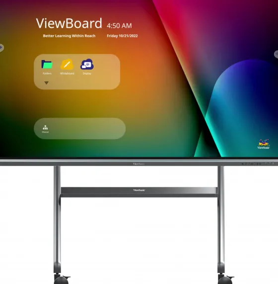 Support mobile ViewSonic VB-STND-009 réglable en hauteur manuellement - 65-105"