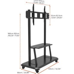 Support mobile/fixe celexon PRO Adjust-55120MP réglable en hauteur manuellement - 55’’-120’’