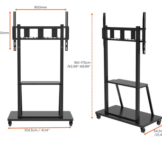 Support mobile/fixe celexon Economy Adjust-55110MP réglable en hauteur manuellement - 55’’-100’’