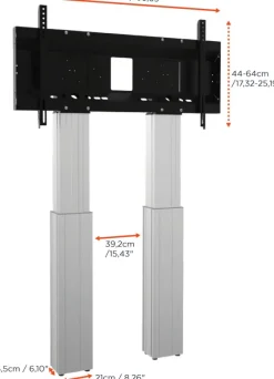 Support mural celexon Expert Adjust-70120WS réglable en hauteur électriquement - 70"-120"