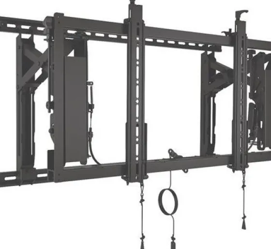 Support mural Chief LVS1U ConnexSys pour display mur-écran, format paysage, noir (40" à 80") (Rails inclus)