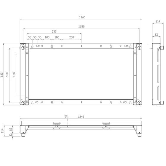 Support mural d'extérieur Hagor WH LG 55XE4F pour LG 55XE4F