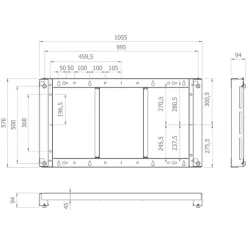 Support mural extérieur Hagor WH OH 46 pour écrans Samsung de la série OH 46