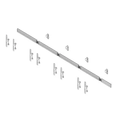 Support mural Hagor comPROnents® Menuboard pour 4 Displays - 46