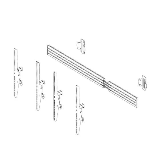 Support mural Hagor comPROnents® Menuboard pour 2 Displays - 46"-65" (Portrait, inclinable)