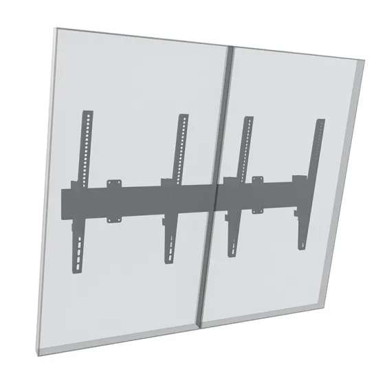 Support mural Hagor comPROnents® Menuboard pour 2 Displays - 46"-65" (Portrait, inclinable)