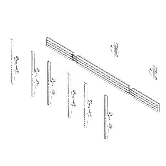 Support mural Hagor comPROnents® Menuboard pour 3 Displays - 46"-65" (Portrait, inclinable)