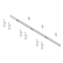 Support mural Hagor comPROnents® Menuboard pour 3 Displays - 46