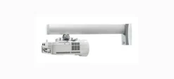 Support mural SMS Short Throw V avec colonne de 1200mm en aluminium, BLANC