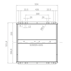 Support mural TV/Display super plat Hagor VWH-1-Slim pour mur vidéo- 42