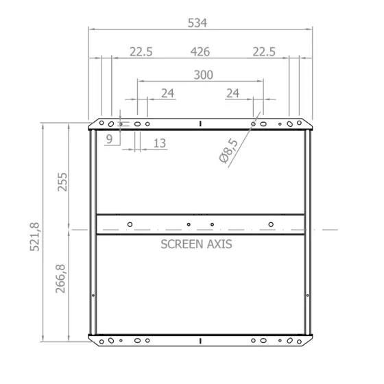 Support mural TV/Display super plat Hagor VWH-1-Slim pour mur vidéo- 42"-55", 400 x 400, 35kg