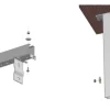 Support mur/plafond DELUXX pour écrans la série Pro - 30cm