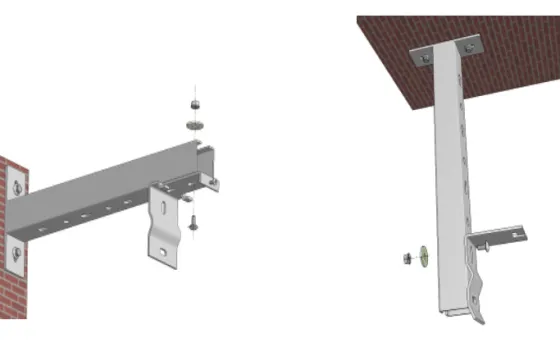 Support mur/plafond DELUXX pour écrans la série Pro - 30cm