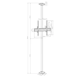 Support mur/plafond Hagor CPS Floor-Ceiling Single System 46