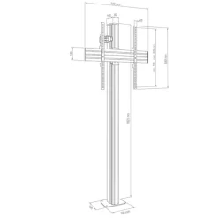 Support mur/sol Hagor CPS Floor-Wall Single - 55-65