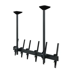 Support plafond Hagor comPROnents® Menuboard pour 3 Displays - 46"-65" (Portrait, inclinable)